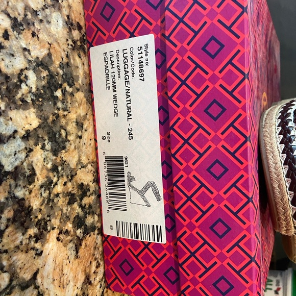 Tory Burch Brown and Cream Wedge Sandals - Picture 6 of 6